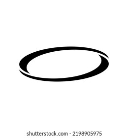 Abstract Shape Oval Swoosh Icon Logo Design Vector.