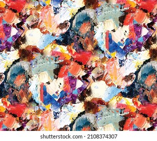 abstract shape painting effect design with multicolor illustration vector design digital image for textiles print