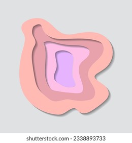 Diseño abstracto de corte de papel de forma