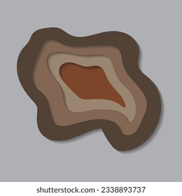 Diseño abstracto de corte de papel de forma