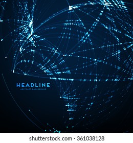 Abstract Shape of Particles Array. Technology Digital Concept for Business Design, Covers and Presentation Backgrounds.