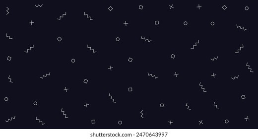 Abstract shape pattern dark background. EPS 10 vector art. 