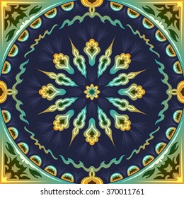 abstract shape pattern on blue background