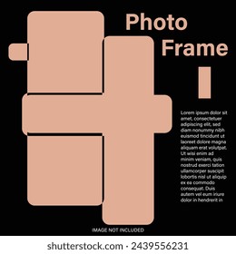 Abstract shape photo frame template design