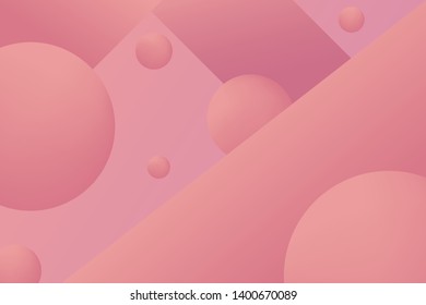 Abstract shape with pink color background. Gradient shapes on vibrant background. Round pink abstract vector. Modern graphic design element. 