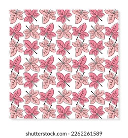 abstract shape pink leaf pattern, geometric design for beautiful gift wrapping.