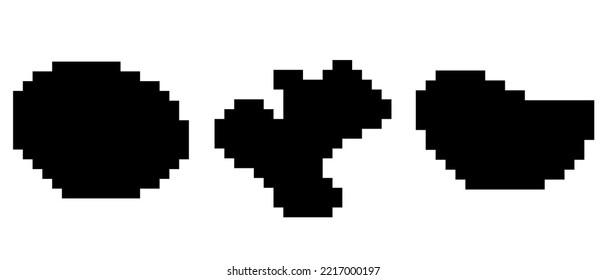 Abstract shape pixel art. Vector illustration.