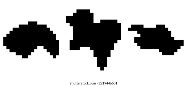 Abstract shape pixel art. Vector illustration.