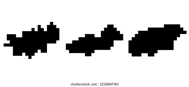 Abstract shape pixel art. Vector illustration.