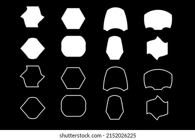 Abstract Shape for poster collection asset vector design