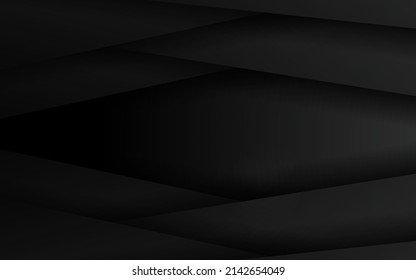 Abstract shape premium dark black background vector