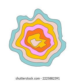 Abstract shape in a psychedelic style