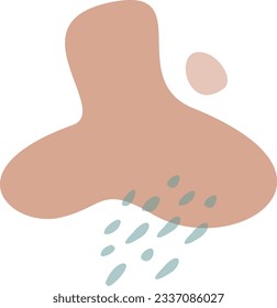 Abstract shape recolorable vector element