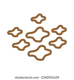 Abstract shape recolorable vector element