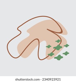 Abstract shape recolorable vector element