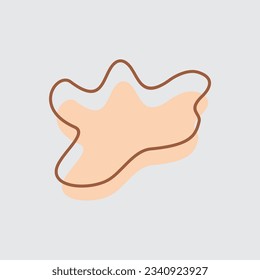 Abstract shape recolorable vector element