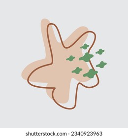 Abstract shape recolorable vector element