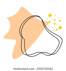 Abstract shape recolorable vector element