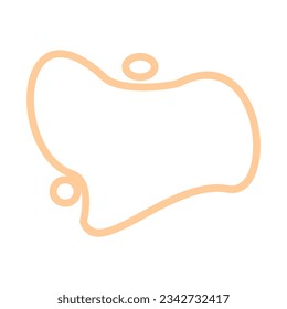 Abstract shape recolorable vector element