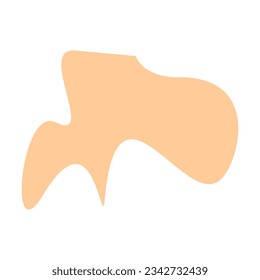 Abstract shape recolorable vector element
