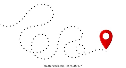Abstract shape, with a red location pointer