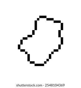 abstract shape retro pixel art