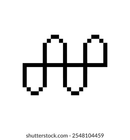 forma abstrata retro pixel art
