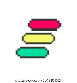 abstract shape retro pixel art