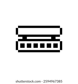abstract shape retro pixel art