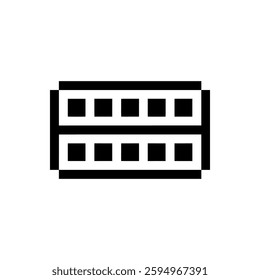 abstract shape retro pixel art