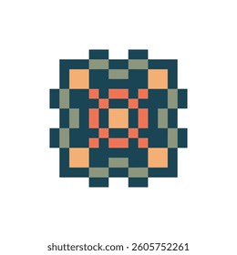 abstract shape retro pixel art