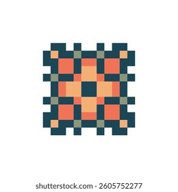 abstract shape retro pixel art