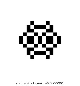 abstract shape retro pixel art
