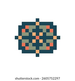abstract shape retro pixel art