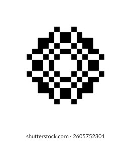 abstract shape retro pixel art