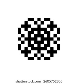 abstract shape retro pixel art