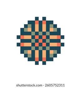 abstract shape retro pixel art
