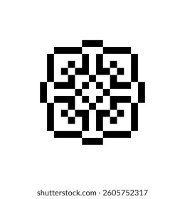 abstract shape retro pixel art