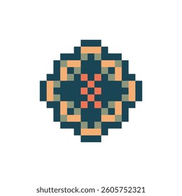 abstract shape retro pixel art