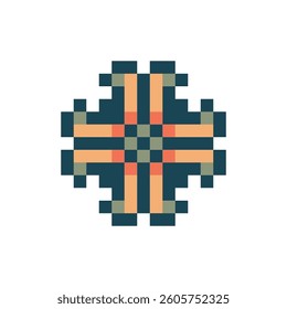 abstract shape retro pixel art