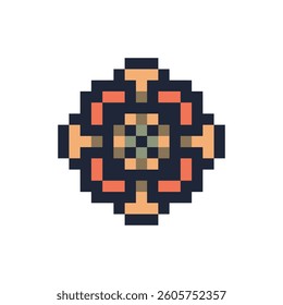 abstract shape retro pixel art