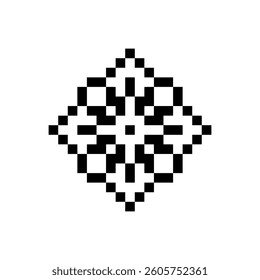 abstract shape retro pixel art