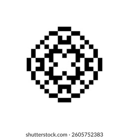 abstract shape retro pixel art