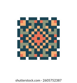 abstract shape retro pixel art