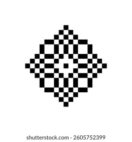 abstract shape retro pixel art