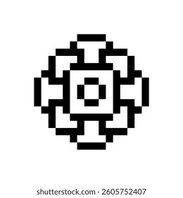 abstract shape retro pixel art