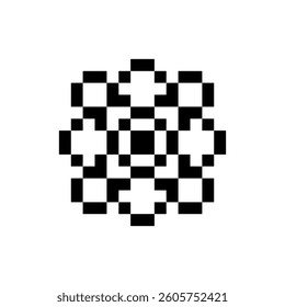 abstract shape retro pixel art