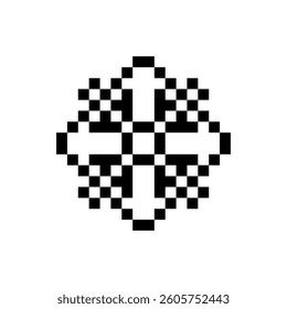 abstract shape retro pixel art
