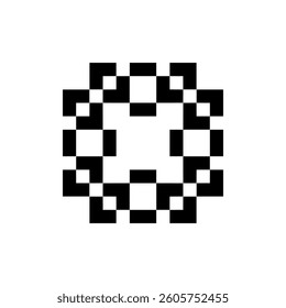 abstract shape retro pixel art