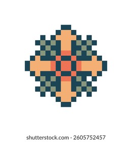 abstract shape retro pixel art